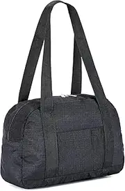 Mini Gym Bag for Women Girls, 12 Inch Lightweight Duffle Tote with Wet Pocket & Adjustable Strap, Small Carry On Travel Bag for Workout, Yoga, Sports, Overnight Trips, Black, Sport
