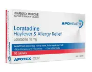 APOHEALTH Loratadine 10mg Antihistamine Non-drowsy Allergy Relief 10 Tablets