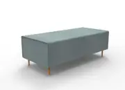 Rapidline Flexi Lounge Return Seat module Visitors Chair Seating Light Blue FLRL