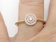 PANDORA 14K GOLD RING RADIANT ELEGANCE Sparkle 150184CZ NEW SZ 54 New