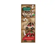 C340 Cartoon Christmas Car Shape Ornaments Christmas Day Decoration Pendants Creative Christmas Tree Pendants