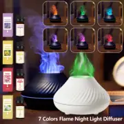 Essential Oil Aroma Air Diffuser Humidifier Ultrasonic Volcano Flame Purifier