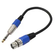 2 Pcs 30cm XLR 3-Pin Female to 1/4 inch (6.35mm) Male Plug Stereo TRS Microphone Audio Cord Cable