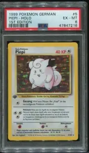 Clefairy / Piepi #5 Holo PSA 6 German 1st Edition 1999 Pokemon Base Set #2610