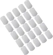 ROMISBABA 25Pcs Blank Dog Tags for Engraving Aluminum Pet Id Tags Cattle Ear Tags Lightweight and Durable Pet Accessories