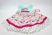 Ricrac & Ruffles 2T Halter Style Dress NWT Take Me Glamping Camper Camping HTF