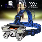 9000LM COB LED Headlamp Headlight Torch Flashlight Work Light Bar Head Band Lamp