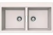 Abey Horizont Schock Polaris Double Bowl Inset Granite Sink N200W