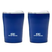 2PK Coffee Culture Stainless Steel Double Wall 350ml Travel Cup Prussian Blue