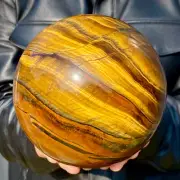 7.3LB Natural Tiger Eye Stone Crystal Ball Quartz Healing Sphere Décor