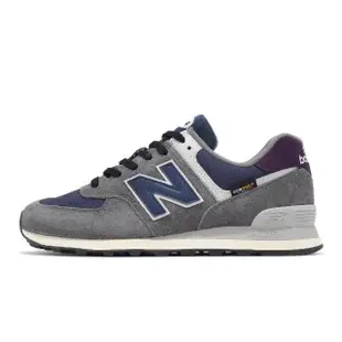 【NEW BALANCE】休閒鞋 574 男鞋 女鞋 灰 藍 復古 麂皮 Cordura 拼接 運動鞋 NB 紐巴倫(U574KGN-D)