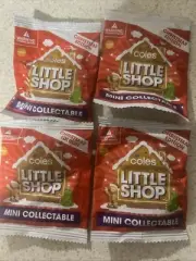 BNIP COLES Little Shop Christmas Edition Mini Collectible x4 2018