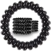 Specora - Spiral Hair Scrunchies Pack of 10-5 cm TPU Black