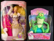 Princess Odette Doll The Swan Princess Jean-Bob Plush Frog Friend Tyco Lot 2