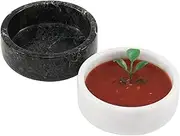 Radical Marble Sauce Cups 3.5'' Inches Black and White Handmade Ramekin Bowls and Dipping Cups, Ideal Soy Sauce Dish for Plates, Mini Sauce Bowls.