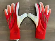Adidas Men GK X GL PRO Gloves Soccer Red White Goalkeeper Gloves GR1543 Size 10