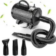 Dog Cat Pet Grooming Hair Dryer With Heater Adjustable Speed Pet Hair Dryer High Velocity Pet Dryer With Hose/nozzles/manual