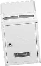 SHINEOFI Vintage Wall Mount Mailbox with Lock Retro Outdoor Letter Box for Garden Durable Metal Post Box Secure Mail Storage Classic Design for Home and Office