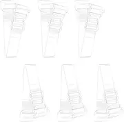 [KoMvzyl] Clear Invisible Bra Straps Adjustable Non-Slip Transparent Shoulder Strap Soft Hook Replacement Extenders Strapless, Clear