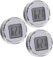 COMPUKAS 3pcs Digital Clock for Motorcycle Car Bike Mini Stick Accurate Design for Outdoor Use Easy Installation Versatile Application