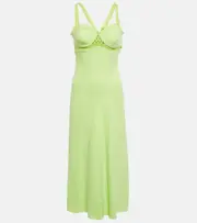 [Simkhai] Simkhai Sevilla cady midi dress UK 6 green