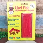 Chef Fido Dog Biscuit Cutter & Recipe Kit with 4 Recipes Veterinarian Approved