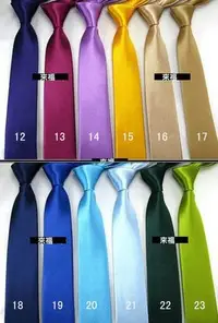 在飛比找Yahoo!奇摩拍賣優惠-小白來福＊49CM拉鍊領帶免打領帶超多色窄版領帶窄領帶，售價