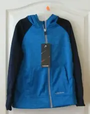 HEAD Fleece Long Sleeve Full Zip Hoodie Blue Heather Boy's Sz. XS 5/6 NWT
