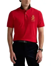 [Polo Ralph Lauren] Classic Fit Crest Mesh Polo Shirt in Red