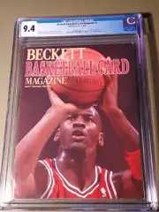 Michael Jordan 1990 Beckett Basketball Card Magazine Issue #1 ⚡️CGC 9.4⚡️GOAT