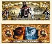 OUR JAX BRIGGS (MORTAL KOMBAT) MILLION DOLLAR BILL (25 Bills)