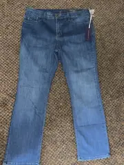 NYDJ JEANS WOMENS STRAIGHT ORGINAL SLIMMING FIT 14P NWT (B30)