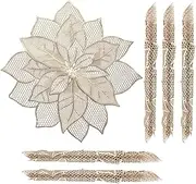 TIED RIBBONS Placemats Set of 6 | PVC, 18 Inch | Table Mats for Kitchen Decor, Rustic Décor, Dining Table Decorations | Place Mats Indoor Set of 6 | Holiday Placemats for Valentines Day Decorations