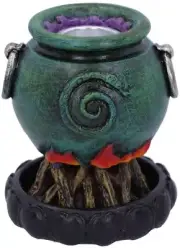 Nemesis Now Emerald Cauldron Backflow Incense Burner 7.3cm, Green