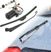 KEMIMOTO UTV Electric Windshield Wiper Motor Kit For Most UTV Compatible with Can Am Defender Pro Compatible with Mule Teryx 16" 12V Wiper Blade