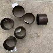 Crate and Barrel Bronze Hammer Napkin Rings