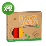 【HONEY STICKS】紐西蘭純天然蜂蠟無毒蠟筆-3歲以上幼童適用(6色高胖型X2組)