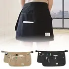 Waiter Waitress Apron with 9 Pocket Canvas Half Tool Apron Adjustable Belt QANjQ