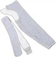 Kisangel Recovery Shoulder Brace for Men and Women Shoulder Stability Support Brace Adjustable Fit Sleeve Wrap for Shoulder Injuries and Tendonitis Light Grey Size L