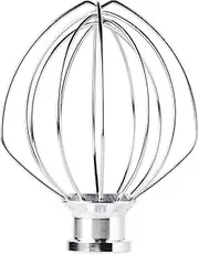 K45WW 6-Wire Whip Attachment for KitchenAid 4.5 and 5 Quart Tilt-Head Stand Mixer, Egg Cream Stirrer, Cake Mayonnaise Whisk, Whisk Attachment for KitchenAid Mixer Accessories