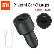 Xiaomi Car Charger 100W Dual USB Type-C Fast Charging Cigarette Lighter Adapter