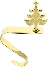 Garneck Christmas Stocking Hook Fireplace Hooks Mantel Stocking Hangers Sticking Hangers for Mantle Stocking Hangers for Mantel Stocking Mantle Hangers Christmas Ornament Hook Iron Golden
