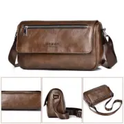 Men's Leather Cross Body Shoulder Satchel Handbag Business·Travel·Messenger bag