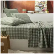 Park Avenue Queen Flannelette Fitted Sheet Set 175GSM Egyptian Cotton Gingham