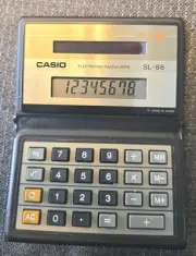 VINTAGE CASIO SL-88 ELECTRONIC CALCULATOR SOLAR POWERED MADE IN JAPAN "NEW "