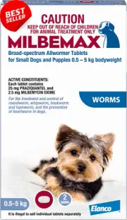All Wormer for Dogs, 2 Tablets, 2 Count Antiparasitic Treatment