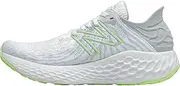 [New Balance] Women's Fresh Foam 1080 V11 Running Shoe, White/Bleached Lime Glo, 11.5 Wide