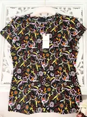 TED BAKER Barbrya T-Shirt RRP £45 Size 2 UK 10 Top Floral