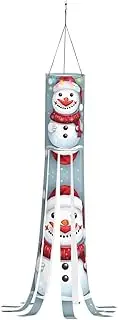 Halloween Garden Merry Christmas Lovely Snowman Windsock Lights Halloween Lighted Windsock for Patio Yard Pathway Party Decor