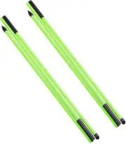 Golf Alignment Stick, 2 Pack Collapsible Golf Practice Rods,for Aiming, Putting, Full Swing Trainer, Posture Corrector with Clear Tube Case, Portable Golf Training Equipment